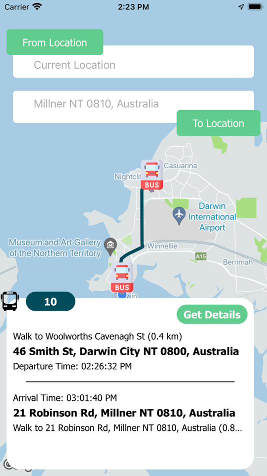 #4. Darwin Bus Finder (iOS) Podle: SAMAR AHMAD