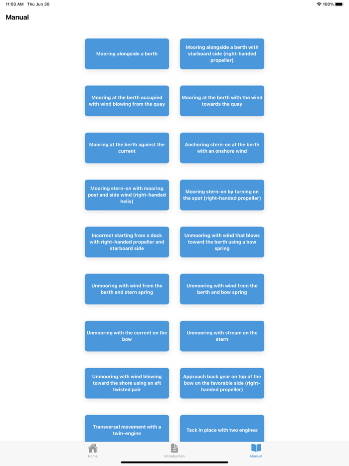 Manoeuvering under engine