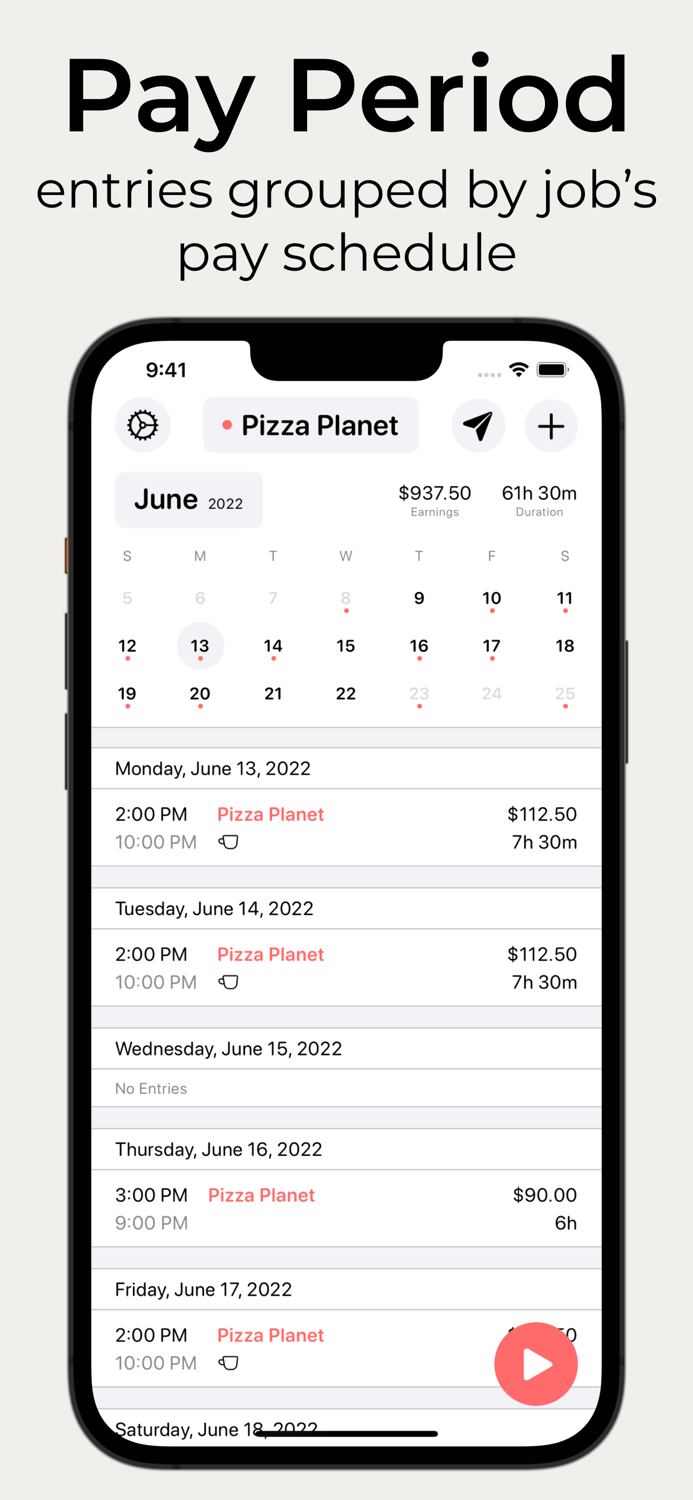 Clock In Time - Hours Tracker