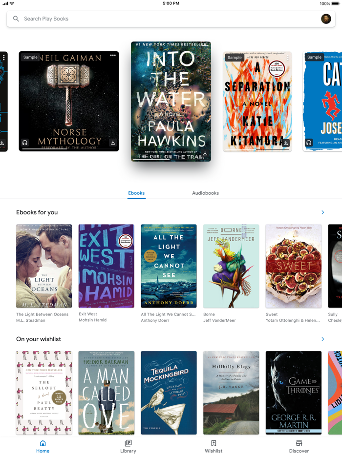 Google Play Books and Audiobooks