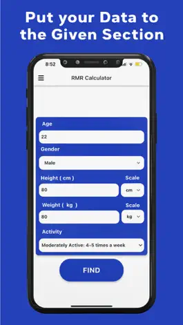 Game screenshot RMR Calculator: Daily Calories mod apk
