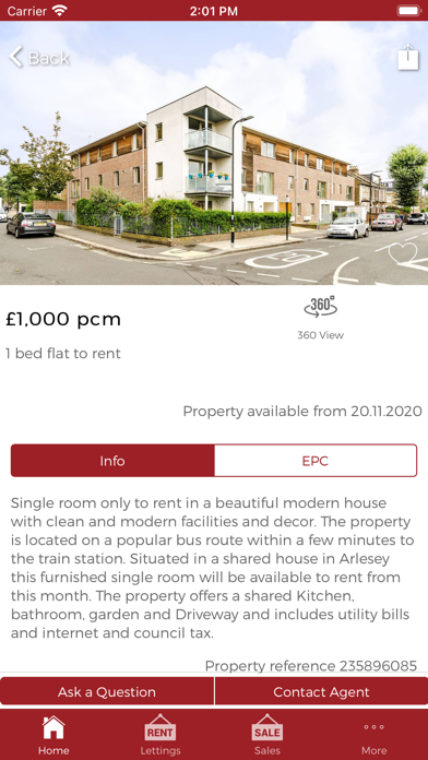Milestone Estate Agents Screenshot