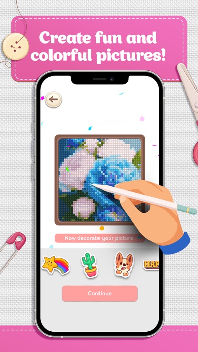 Cross Stitch Coloring Art Screenshot
