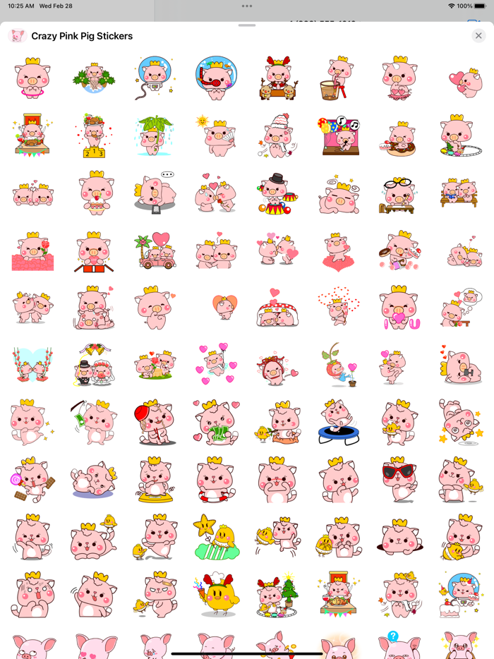 Crazy Pink Pig Stickers