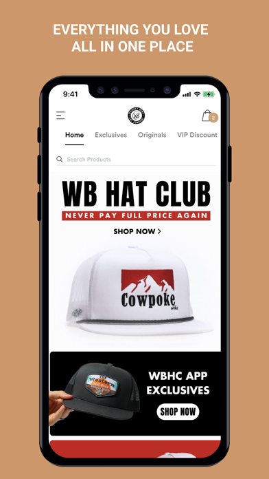 Whiskey Bent Hat Co. Screenshot