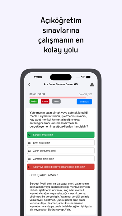 AÖF Soru Bankası Screenshot