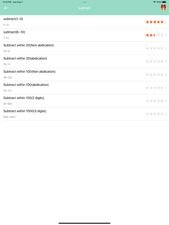 math-Oral arithmetic learning