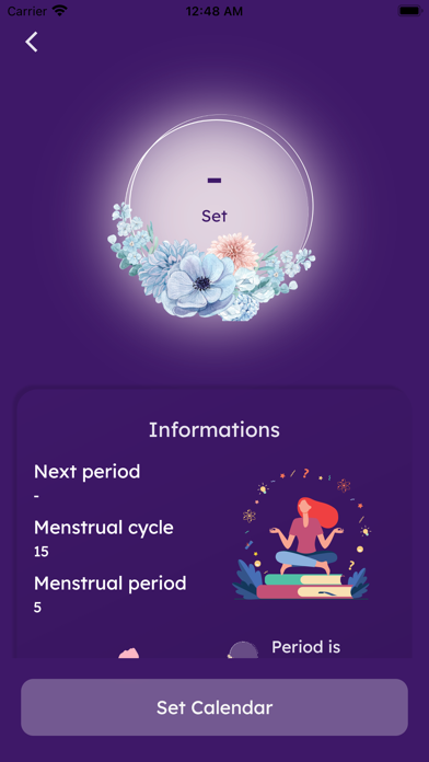 Menstrual Pregnancy Calendar Screenshot