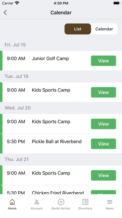 Riverbend Country Club Screenshot