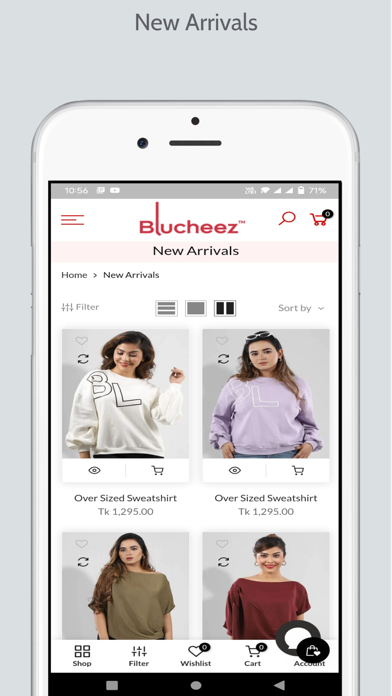 Blucheez iPhone screenshot 1 - Shopping app