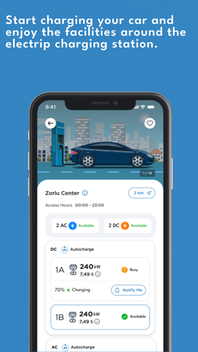 Electrip-EV Charging Stations Screenshot