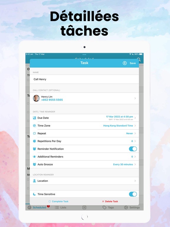 Screenshot #6 pour GoTodo to-do listes et tâches