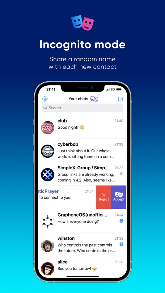 #3. SimpleX Chat: secure messenger (iOS) 게시자: SimpleX Chat