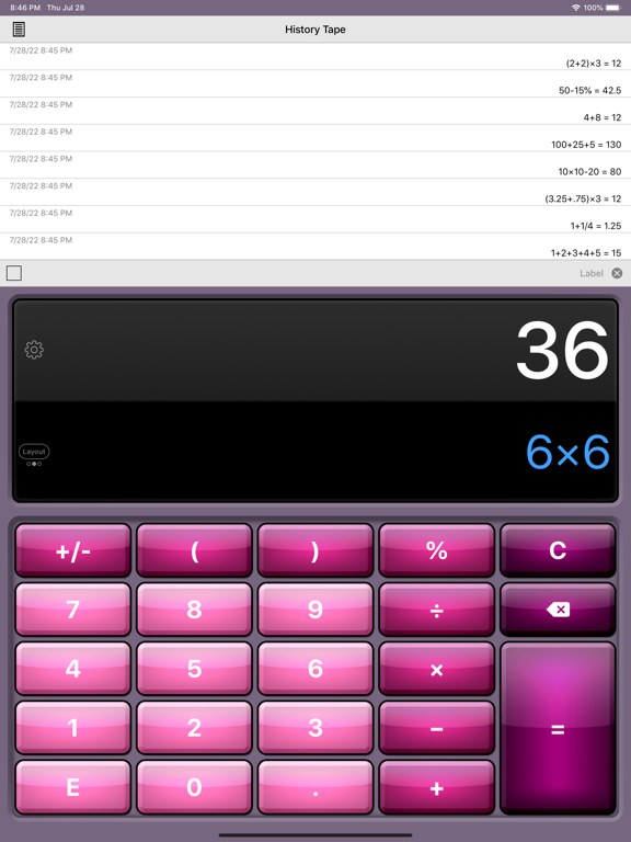 Screenshot #5 pour Calculator HD Pro Lite