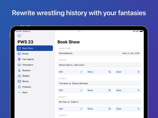 Pro Wrestling Manager 2023 Screenshots