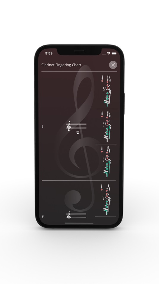 #4. Clarinet Fingering Chart Tool (iOS) Podle: Andriy Holovchak