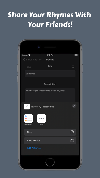 EzRhymes Screenshot
