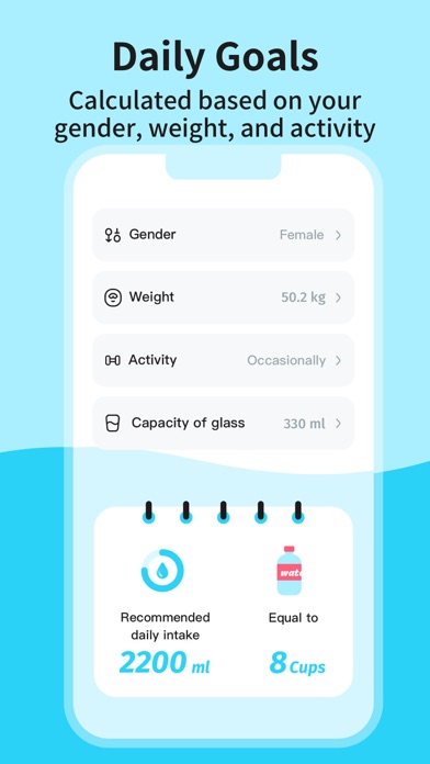 TonTon: cute water trakcer Screenshot