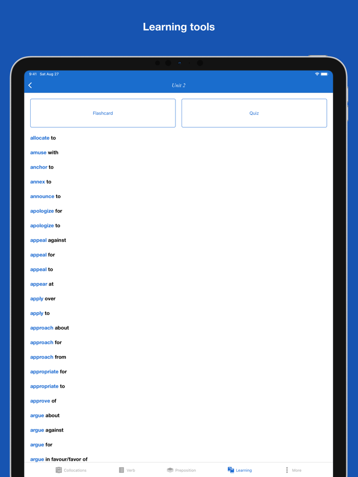 Verb Preposition Collocations