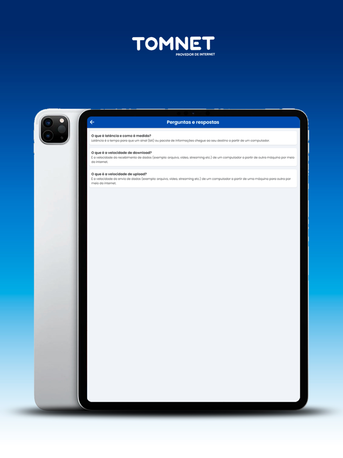 TOMNET Internet - App Cliente