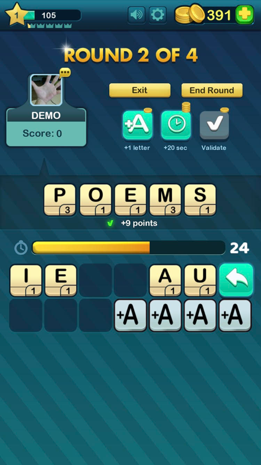 #2. Word Battle: unscramble words (iOS) By: Fufla SIA