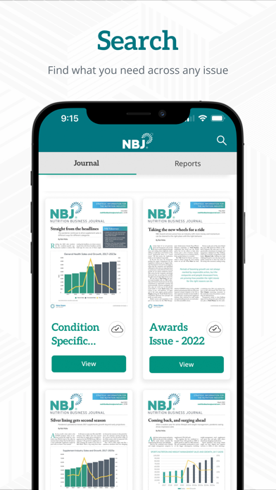 Nutrition Business Journal Screenshot