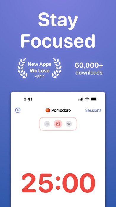 Focused Work - Pomodoro Timerのおすすめ画像1