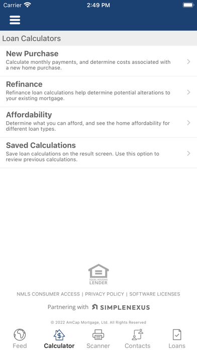 Orange Mortgage Screenshot
