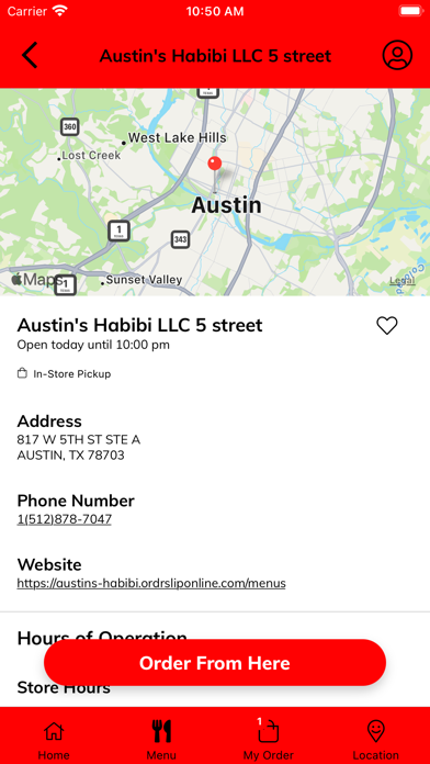 Austin's Habibi LLC Screenshot