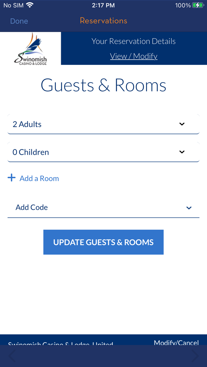 Swinomish Lodging Access