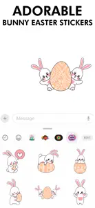 Adorable Bunny Easter Stickers screenshot #2 for iPhone