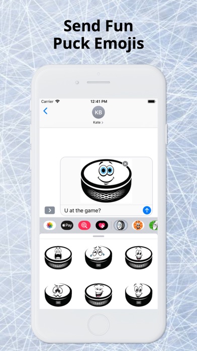 Ice Hockey Puck Emojis Screenshot