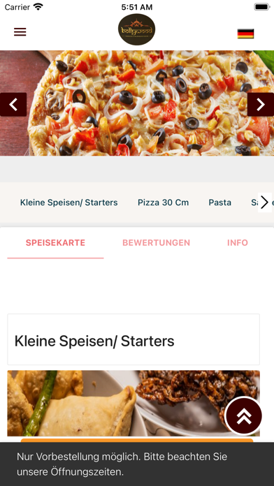 Bollywood Lupburg Restaurant Screenshot
