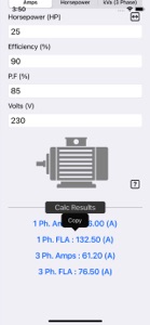 Electrical Motor Calculator screenshot #7 for iPhone