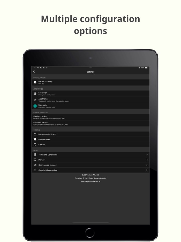 Debt Tracker - Debt payoff