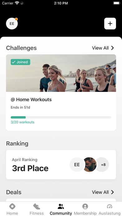 In Shape Fitness. Screenshot