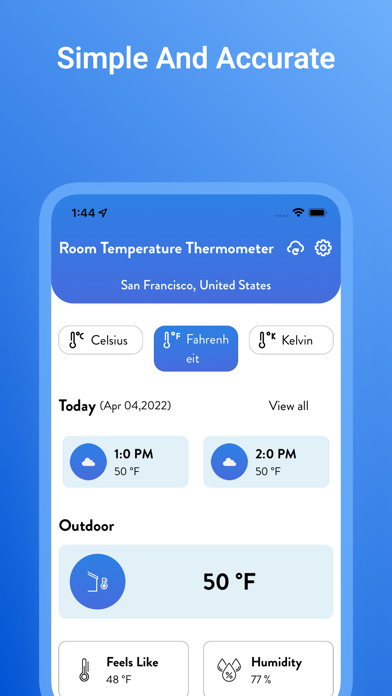 Room Temperature Thermometer Screenshot