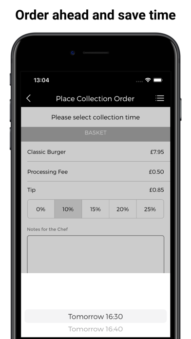 Joe's Burger House App Screenshot