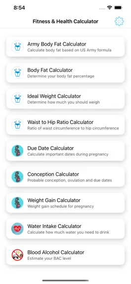 Game screenshot Fitness Workout Calculator apk