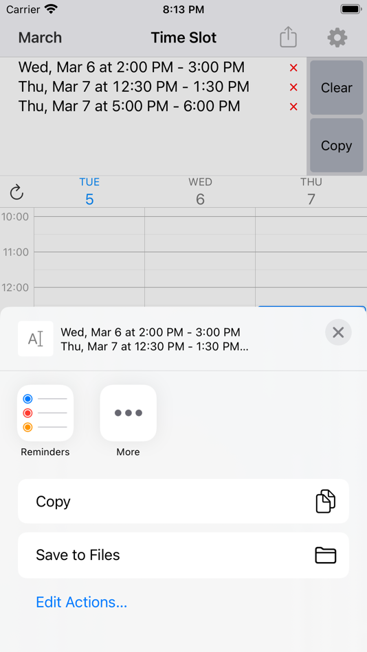 #3. Time Slot - Calendar Text (iOS) By: Shinya Hata