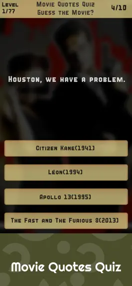 Game screenshot Movie Quotes Trivia Quiz hack