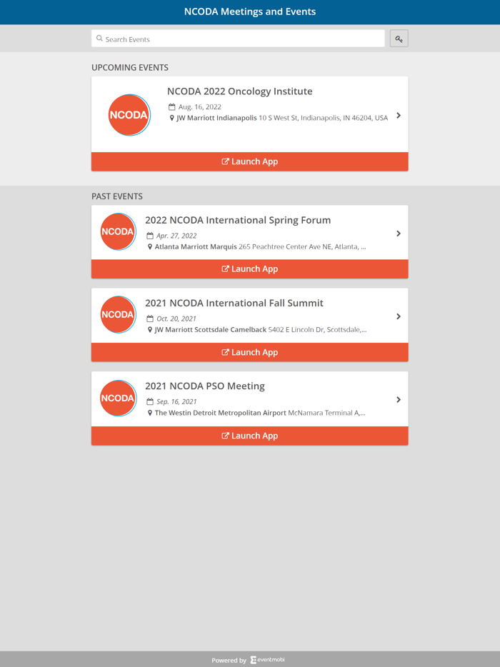 NCODA Meetings and Events