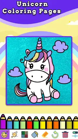 Game screenshot Unicorn Coloring Book Glitters apk