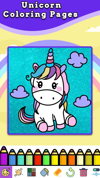 Unicorn Coloring Book Glitters