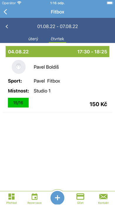 JS fitness Brno Screenshot