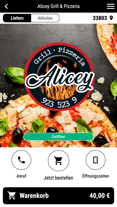 Alicey Grill & Pizzeria Screenshot