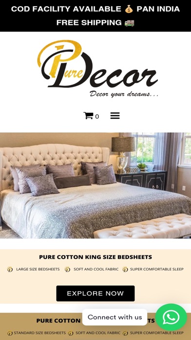 Pure Decor Bedsheets Screenshot