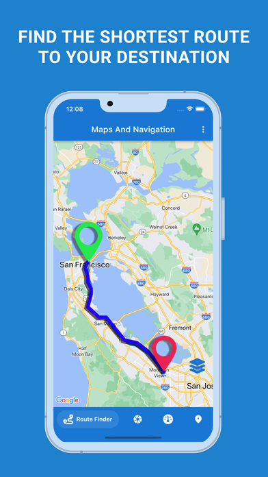 GPS Route Finder & Voice Maps Screenshot