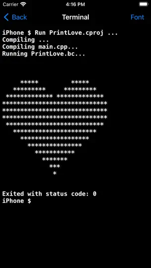 Screenshot von C++ Shell - C++ Code Compiler auf dem iPhone 2