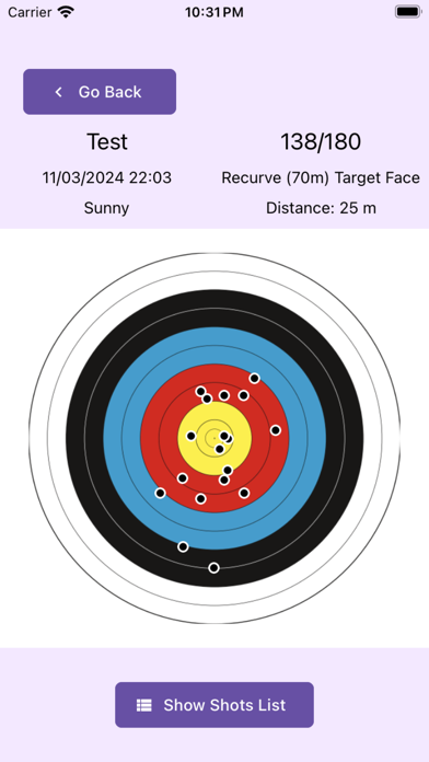 Archery App Screenshot